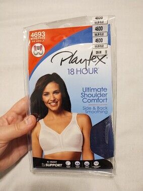 🟣2/$15 Playtex 18 Hour Ultimate Shoulder Comfort Bra - Sailor Blue